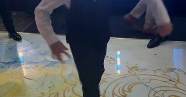 Adonis Fury showed off his moves as he took over the dance floor at his sister's wedding to Noah Price on Saturday evening