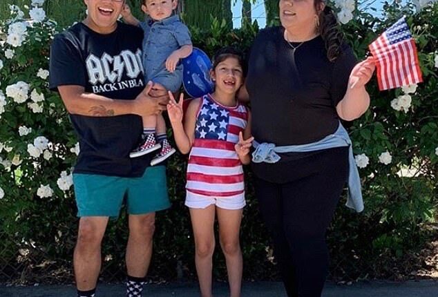 Jacqueline and Anni Centeno with their two children before Anni's transition. Jacqueline was completely shocked when her husband, then called Andrew, came out as transgender after ten years of marriage