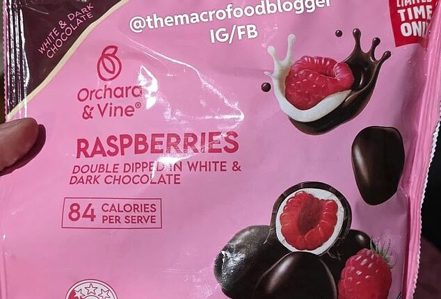 An Aldi Australia customer took to an online discussion forum to post this picture and alert shoppers to the arrival of Orchard & Vine's Chocolate Dipped Berries, $5.99
