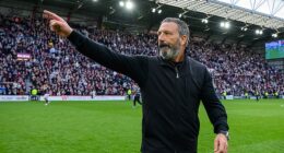 Derek McInnes has taken Hearts to within three wins of a first top-flight title since 1960