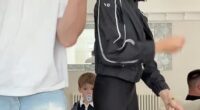 Amy Childs showed off her dance moves in a fun clip as she pranced around with Harry Derbidge