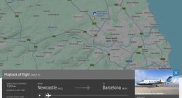 Anthony Gordon is flying from Newcastle to Barcelona via private jet for a £70million move