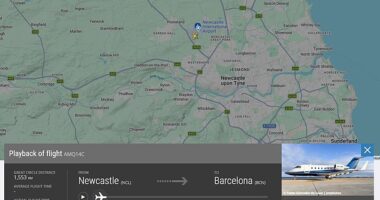 Anthony Gordon is flying from Newcastle to Barcelona via private jet for a £70million move