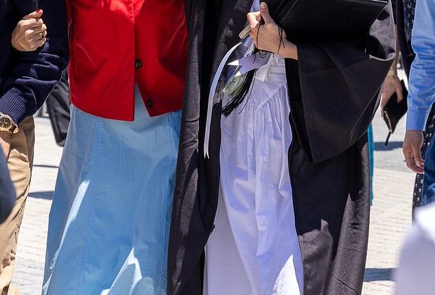 Apple Martin brought her divorced parents back together on Friday when she graduated from prestigious Vanderbilt University in Nashville on Friday