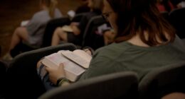 Woman reading bible