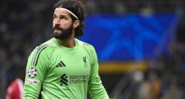 Alisson Becker is in a race against time to be fit for Liverpool's clash with Man United
