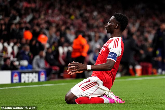 Bukayo Saka was Arsenal's hero on the night as they reached the Champions League final