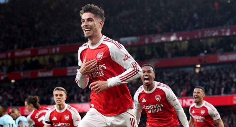Arsenal 1-0 Burnley - Premier League LIVE: Latest score, team news and updates as Kai Havertz pulls title-chasing Gunners into the lead from yet another set-piece against already-relegated Clarets