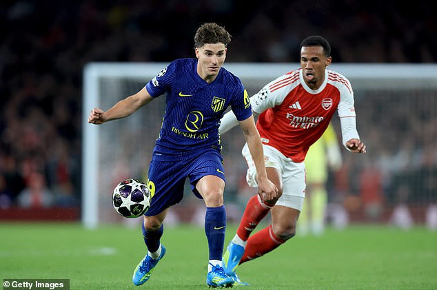 Arsenal have reportedly suffered a blow in their pursuit of Atletico Madrid's Julian Alvarez