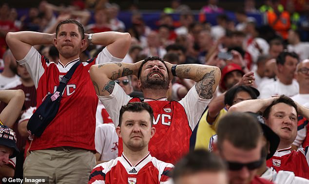 It was heartbreak for Arsenal fans in their Champions League final defeat in Budapest