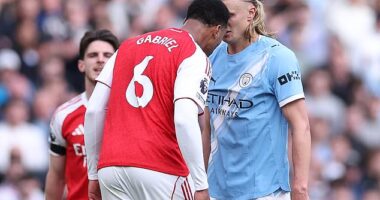 Gabriel headbutted Erling Haaland and should have been sent off, ruled a panel
