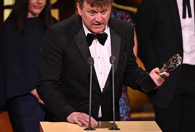 Ben de Pear accepts the Current Affairs award during the 2026 BAFTA Television Awards