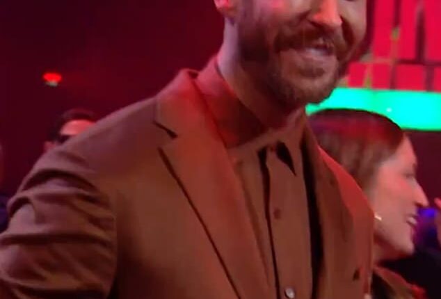 Calvin Harris shared a sweet hug with Vick Hope's parents after winning the Best Dance Act of the Year award at the 2024 BRIT Awards on Saturday