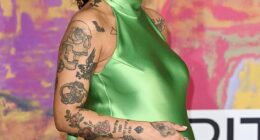 Radio 1 Xtra's Yinka Bokinni, 35, confirmed her pregnancy as she took to the BRITs red carpet at London's O2 Arena on Saturday.