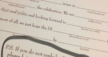 A couple's blunt but hilarious wedding RSVP message has struck a nerve after frustrated brides revealed the lengths they're now going to stop guests from ignoring deadlines