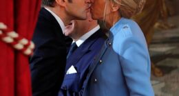 France's President Emmanuel Macron and his wife Brigitte Macron pictured during his presidential inauguration and handover ceremony in Paris, France, May 14, 2017