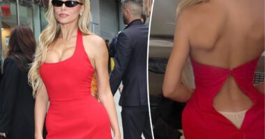 Brooks Nader had wardrobe malfunction minutes before 'Baywatch' reboot red carpet