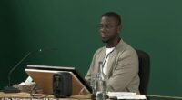 Elias Calocane (pictured) was quizzed at the public inquiry today, which is examining events leading up to the killings carried about by his brother Valdo Calocane  in June 2023, about a series of text messages sent by his brother in 2020