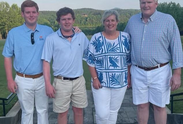 The Murdaugh family were a legal dynasty in South Carolina whose lives were torn apart following patriarch Alex's conviction for murdering his wife Maggie and son Paul. From left, Buster, Paul, Maggie and Alex