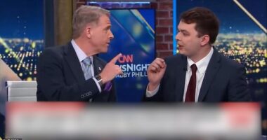 Scott Jennings snapped at Adam Mockler live on air on Thursday evening as the panel debated the war in Iran: 'Get your f***ing hand out of my face'