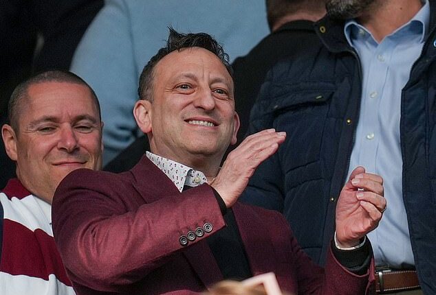 Tony Bloom savours Hearts' 2-1 victory over Rangers at Tynecastle on Monday
