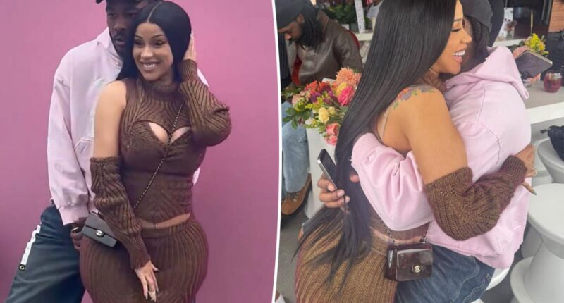 Cardi B and Stefon Diggs pack on PDA at Mother's Day event