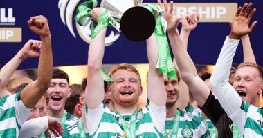 Liam Scales lifted the Scottish Premiership title for the fourth time at the weekend