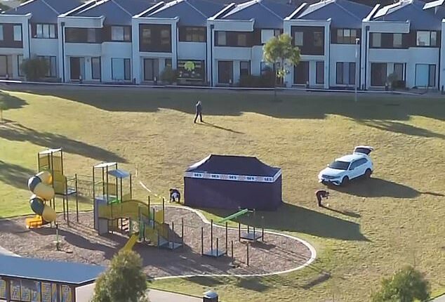 Police are hunting a gang of machete-wielding intruders who abducted a man from his home and murdered him, before dumping his body near a children's playground