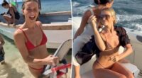 'Dancing with the Stars' host Julianne Hough rocks leopard-print and snakeskin bikinis during tropical getaway in Fiji
