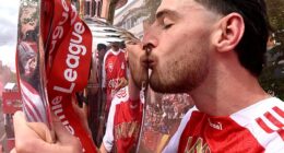 Declan Rice sent a warning to Arsenal's rivals at a packed Premier League title parade
