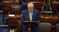 Chuck Schumer speaking on the Senate floor.