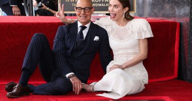 Emily Blunt and Stanley Tucci have been honoured with stars on the Hollywood Walk of Fame as they were cheered on by their famous spouses