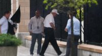 President Donald Trump arrives at the White House after visiting Trump National Golf Club, Sunday, April 5, 2026, in Washington