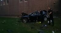 Dramatic body camera footage caught the moment police officers arrived on the scene on July 31, 2022 and found her Toyota Camry smashed in half