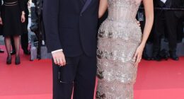 Formula One star Charles Leclerc and new wife Alexandra looked loved-up as they hit the red carpet at the screening of the film A Woman’s Life in Cannes on Wednesday