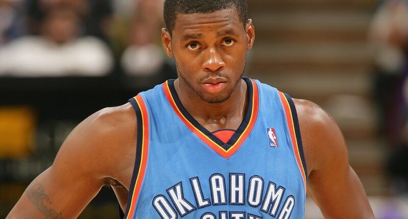 Desmond Mason, a former NBA player for the SuperSonics-Thunder franchise, has been arrested in Oklahoma City on allegations of theft, according to online records. As reported by KFOR and News9.com, Mason was the subject of a February arrest warrant from authorities in Melissa, Texas. Mason is accused of failing to return an NBA jersey and authentication documents reportedly worth more than $40,000 to Ryan and Cheryl Clemmons, who allegedly commissioned him to frame the uniform. Mason, 48, remains in an Oklahoma jail following his arrest on Thursday. The public safety website said he is being held on 'flight to avoid,' indicating he is perceived as a flight risk.