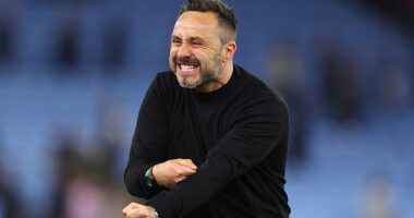 Roberto De Zerbi (pictured) has been braded an 'a**hole' by a former Premier League manager Jesse Marsch