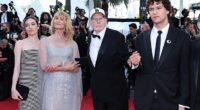 Three generations of the Dern family joined forces on the Cannes red carpet on Wednesday as Bruce and Laura Dern made a rare public appearance together - pictured with Laura's children Jaya, 21, and Ellery, 24