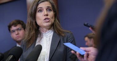 Congresswoman Nancy Mace told reporters she was 'misled' about the war after she exited the meeting on Wednesday