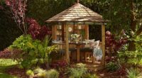 If your dream is a round gazebo with a rustic roof that is a childhood den for grown-ups, Malvern also makes the Breeze House (pictured) from £12,859