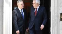 Keir Starmer welcomed Gordon Brown to Downing Street this morning