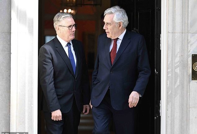 Keir Starmer welcomed Gordon Brown to Downing Street this morning