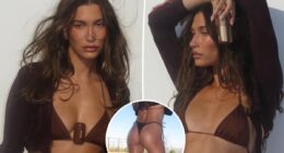Hailey Bieber flaunts backside in thong bikini after denying she underwent Brazilian butt lift