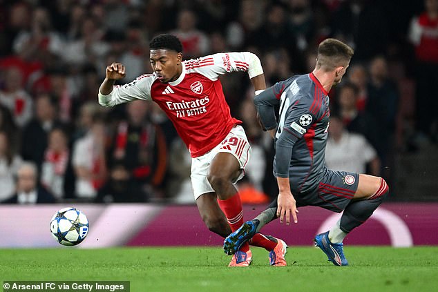 Myles Lewis-Skelly (left) has excelled since returning to the Arsenal starting XI in a midfield role, starring in the wins over Fulham and Atletico Madrid
