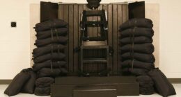 Pictured: The execution chamber at Utah State Prison where prisoners are executed by firing squad