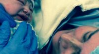 Cheri Bergeron on the day one of her children was born
