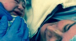 Cheri Bergeron on the day one of her children was born