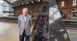 Roy Hodgson visits the memorial at Bristol Temple Meads station on Friday