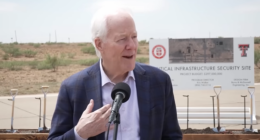 John Cornyn speaking to the press.