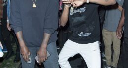 Italy has banned Kanye West (left) and Travis Scott from performing in July after 'concerns' from the Jewish community (pictured together in 2016)